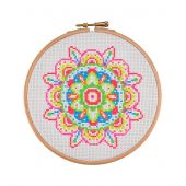 Kit broderie point de croix - Anchor - Neon mandala