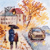 Kit broderie point de croix - Alisa - Boulevard sous la pluie