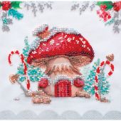 Kit de broderie avec perles - Abris Art - Hiver magique