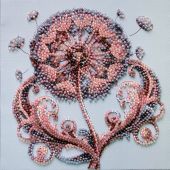 Kit de broderie avec perles - Abris Art - Tendre légèreté