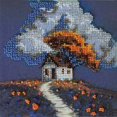 Kit de broderie avec perles - Abris Art - Cottage sous les nuages
