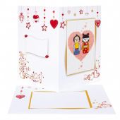 Kit de carte à broder  - Anchor - St Valentin