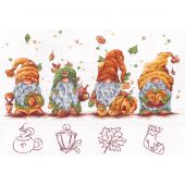Kit broderie point de croix - Andriana - Gnomes d'automne