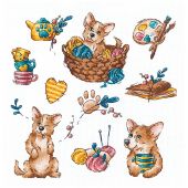 Kit point de croix - Andriana - Corgi