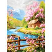 Kit de broderie Diamant sur châssis - Art City - Chalet