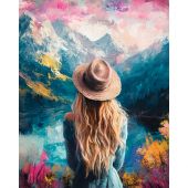 Kit de broderie Diamant sur châssis - Art City - Couleurs de la Norvège