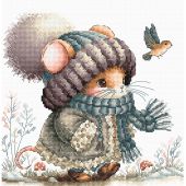 Kit broderie point de croix - Ava - Souris d'Automne
