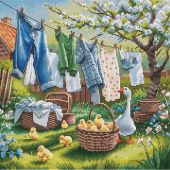 Kit broderie point de croix - Ava - Printemps