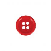 Boutons 2 trous - LMC - Lot 6 boutons rouges - 15 mm