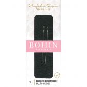 Aiguilles à broder - Bohin - Aiguilles à pointes boule n°5 - 40 mm