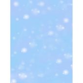 Toile à broder en coupon - Brod'star - Coupon neige sur fond bleu - 30 x 40 cm