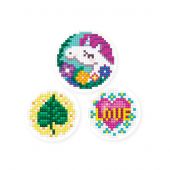 Sticker broderie Diamant - Collection d'Art - Planche 3 autocollants - Licorne 1