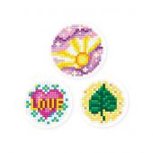 Sticker broderie Diamant - Collection d'Art - Planche 3 autocollants - Soleil