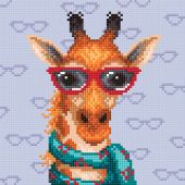 Kit de broderie Diamant - Collection d'Art - Girafe à lunettes