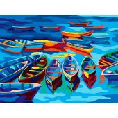 Canevas Pénélope  - Collection d'Art - Les barques