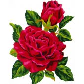 Canevas Pénélope  - Collection d'Art - Rose rouge