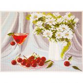 Kit broderie point de croix - Collection d'Art - Nature morte aux cerises