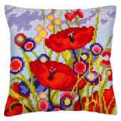 Kit de coussin gros trous - Collection d'Art - Coquelicots rouges I