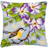 Kit de coussin gros trous - Collection d'Art - Petite mésange sur une branche