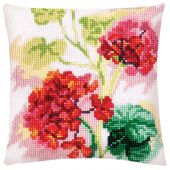 Kit de coussin gros trous - Collection d'Art - Géraniums rouges