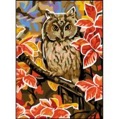 Canevas Pénélope  - Collection d'Art - Hibou en automne