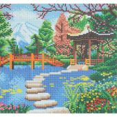 Kit de broderie Diamant sur châssis - Crystal Art D.I.Y - Jardins de Fuji