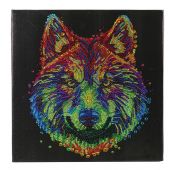 Kit de broderie Diamant sur châssis - Crystal Art D.I.Y - Loup coloré