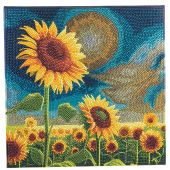 Kit de broderie Diamant sur châssis - Crystal Art D.I.Y - Tournesols