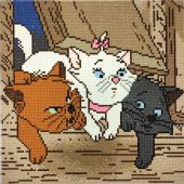 Kit de broderie Diamant sur châssis - Crystal Art D.I.Y - Les chatons Aristochats