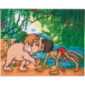 Kit de broderie Diamant sur châssis - Crystal Art D.I.Y - Mowgli et le bébé éléphant