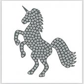 Sticker broderie Diamant - Crystal Art D.I.Y - Autocollant - Licorne