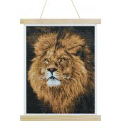 Bannière à diamanter - Crystal Art D.I.Y - Lion majestueux