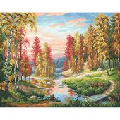 Kit de broderie Diamant - Collection d'Art - Paysage d'Automne