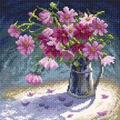 Kit de broderie Diamant - Collection d'Art - Bouquet de fleurs roses