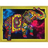 Support carton broderie Diamant - Collection d'Art - Etoile d'éléphant