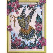 Support carton broderie Diamant - Collection d'Art - Joli colibri