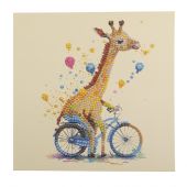 Carte broderie Diamant - Crystal Art D.I.Y - Bébé girafe