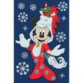 Carte broderie Diamant - Crystal Art D.I.Y - Minnie festive