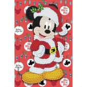 Carte broderie Diamant - Crystal Art D.I.Y - Père Mickey