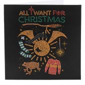 Carte broderie Diamant - Crystal Art D.I.Y - Le vif d'or