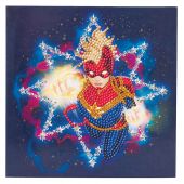 Carte broderie Diamant - Crystal Art D.I.Y - Captain Marvel