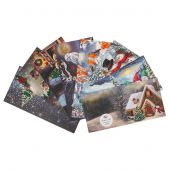 Carte broderie Diamant - Crystal Art D.I.Y - Set de 8 cartes de voeux 
