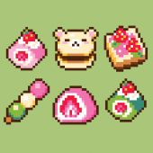 Kit de magnet à broder - Canevas Fatal - Pâtisseries