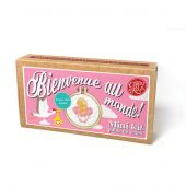 Mini kit point de croix - The Crafty Kit Compagny - Bienvenue au monde ! Rose