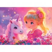 Puzzle enfant - Castorland - Princesse et licorne - 100 pièces