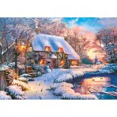 Puzzle  - Castorland - Cottage d'hiver - 500 pièces