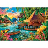 Puzzle  - Castorland - Île tropicale - 1000 pièces