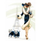 Kit broderie point de croix - Charivna Mit - Une promenade dans Paris