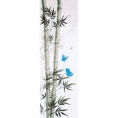 Kit broderie point de croix - Charivna Mit - Papillons sur une tige de bambou