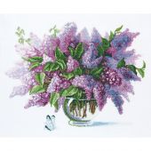 Kit broderie point de croix - Charivna Mit - Bouquet de lilas